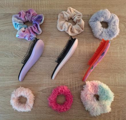 Sada 3ks kefa na vlasy dtangler kids,gumičky 6ks,