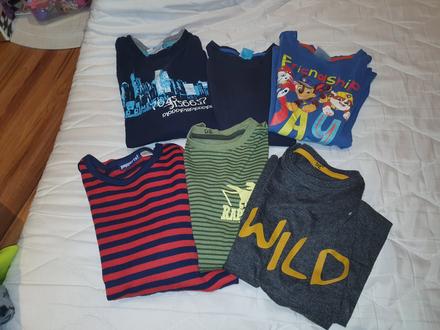 Tričká 122/128 kus 1.5 eur rôzne značky lacno, pepperts,128