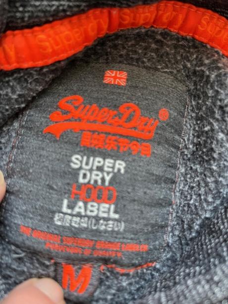Mikina stredne šedej farby, superdry,m