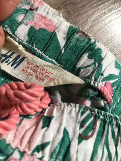 Letné nohavice opičky 5-6 rokov, h&m,116