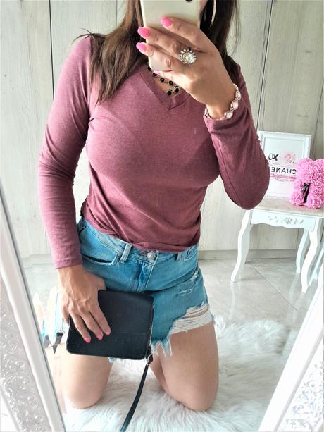 Bordové tričko-m, m