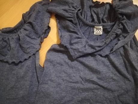 2x modré tričká/ tielka,134/140, 134