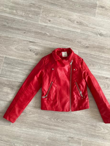Červená kožená bunda, terranova,146