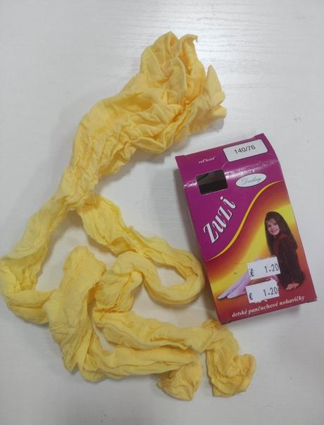 Bledožlté dievčenské silonky, 140