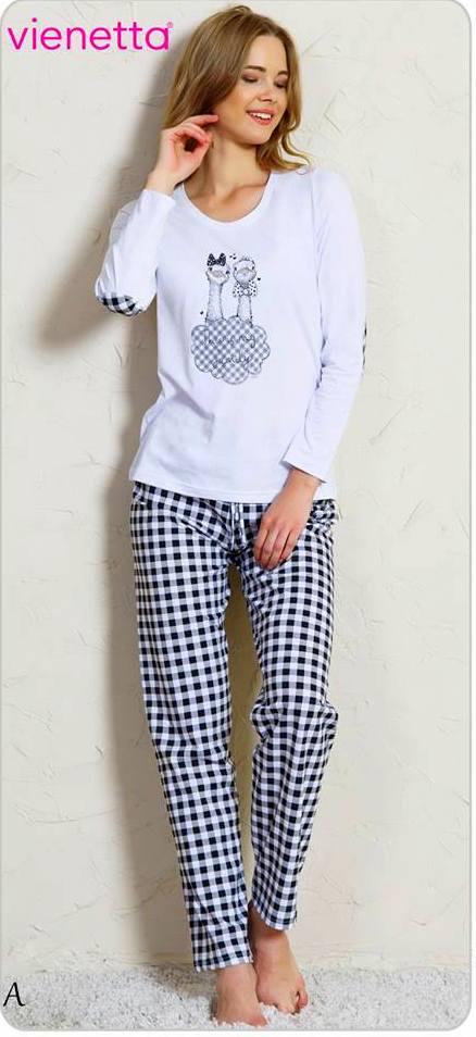Dámske bavlnené kvalitné pyžamo legínové nohavice, l - xxxl
