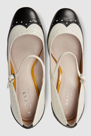 Kožené dvojfarebné lodičky, next,41