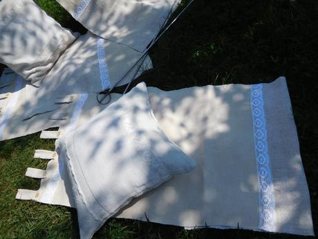 Závesy z tkaného plátna,