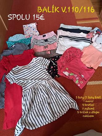 Balík oblečenie v110/116, 104–116