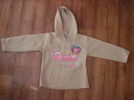 Béžová mikinka zateplená 80/86, 86