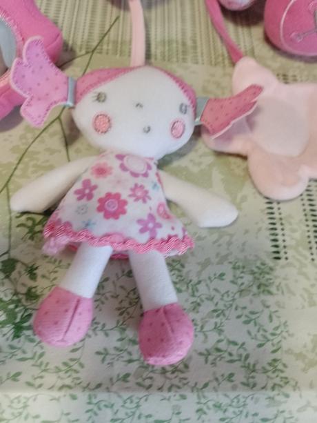 Špirála na kočík, autosedačku - bábika, redkite, 