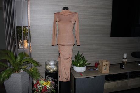 Medene h&m dlhe saty vel.34/s, h&m,34