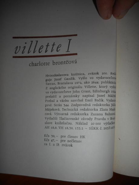 Villette i,ii charlotte bronteová,
