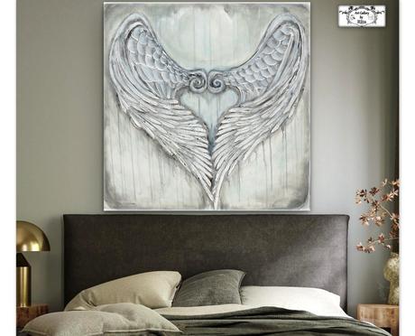 "strážne krídla-vintage" maľba, 