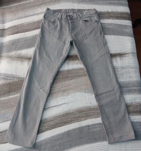 Šedé rifle, denim,m