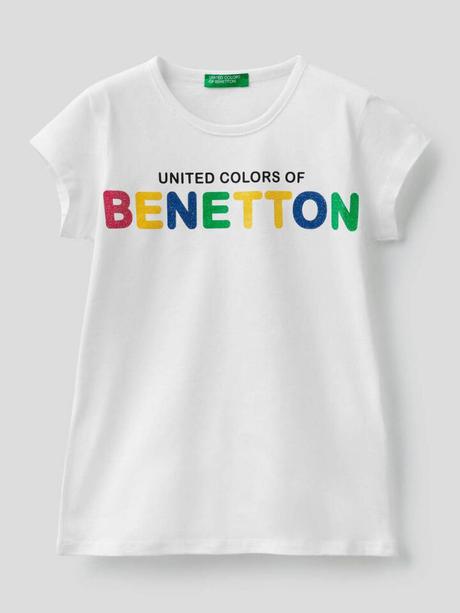 Benetton biele tričko, benetton,l