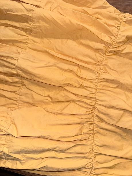 Mango krásne živo žlté puffy šaty s textúrou, mango,l