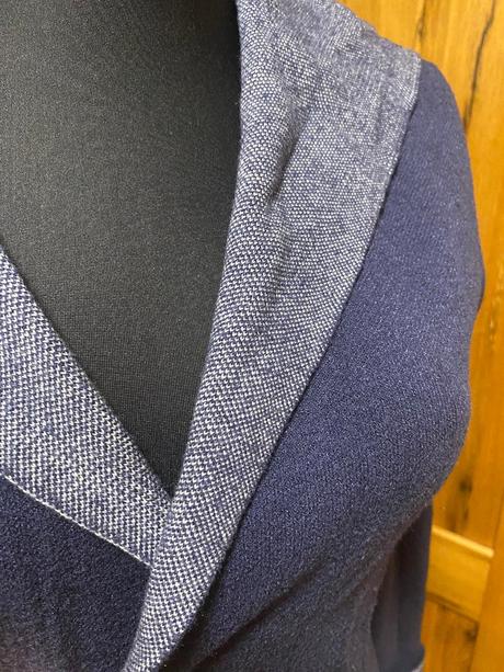 Tu - kardigan / dlhý modrý sveter, tu,m