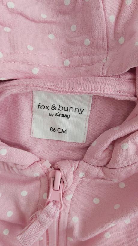 Mikina ružová s bodkami 86, fox & bunny,86