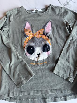 Tričko so zajkom h&m 128, h&m,128