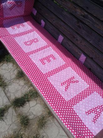 Zásteny za posteľ 200 x 50 s aplikáciou, šírka (cm): 50,dĺžka (cm): 200