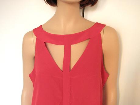 Červený netradičný top, xl