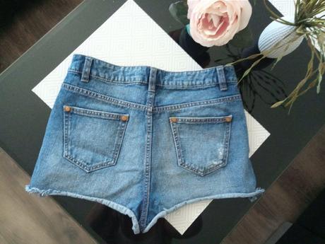 Riflové šortky s vyšším pásom s/m, denim,m