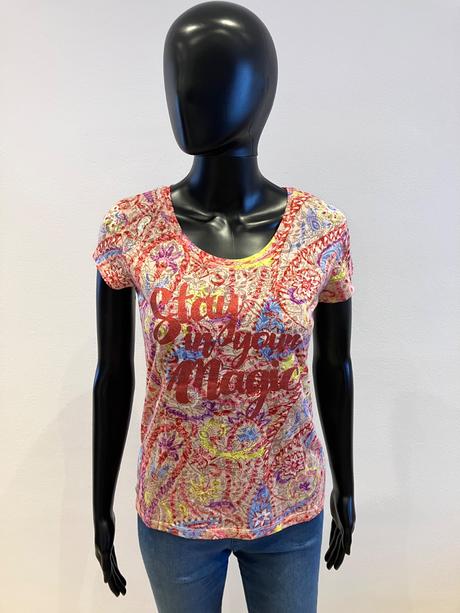 Dámske vzorované tričko s nápisom (xs), xs