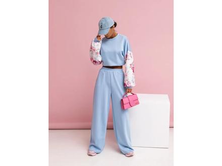 Dámsky štýlový komplet s kvetinovými rukávmi, l / m / s / xl