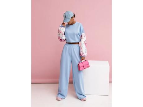 Dámsky štýlový komplet s kvetinovými rukávmi, l / m / s / xl