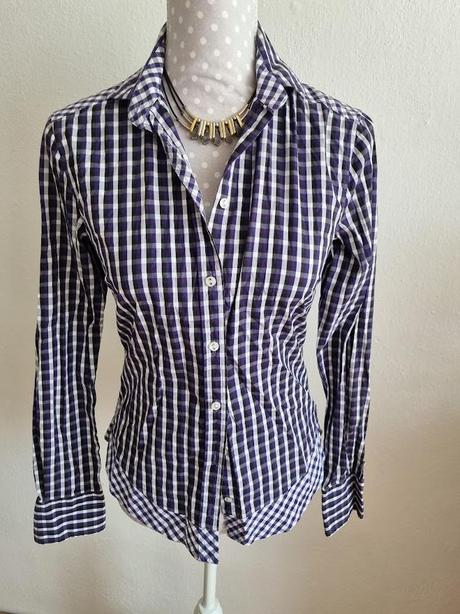 Fialová károvaná blúzka gant veľ. 36, gant,36