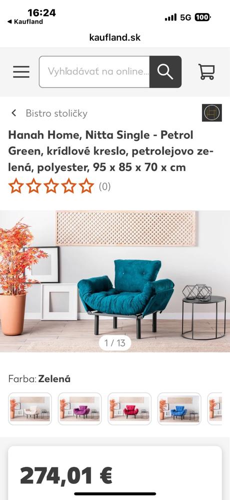 Kreslo polohovateľne, 