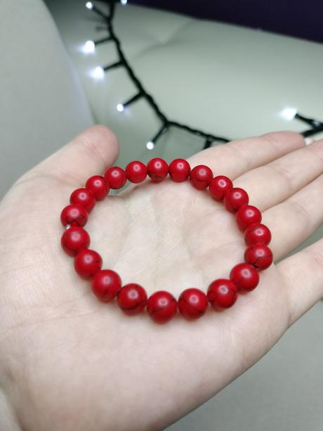 Handmade náramok z tyrkysu červeného, 