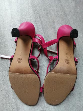 Ružové sandále jones, v38, vd 24,5 cm max, koža, 38