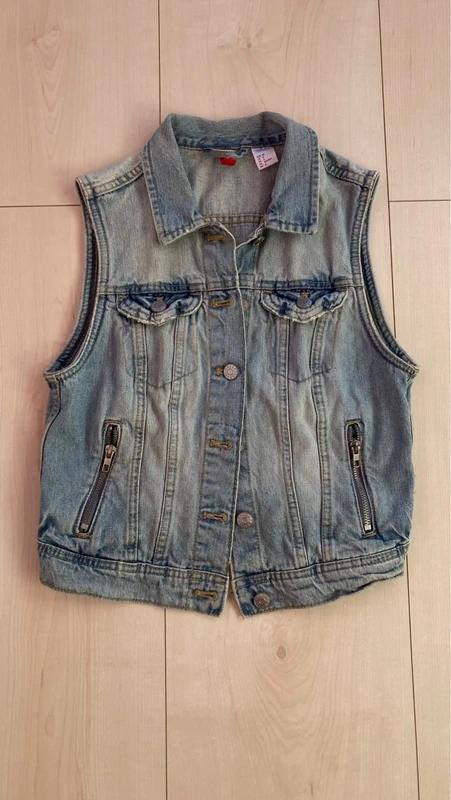 Riflová vesta, h&m,s