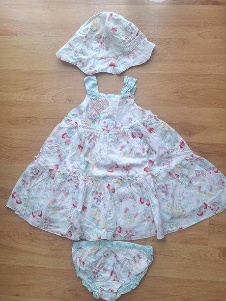 Letné šaty next 12-18 mes. s klobúčikom, next,86