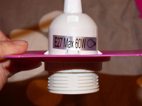 Plastová ružová lampa motýle - skladacia, 