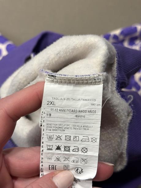 Fialová mikina benetton, benetton,140