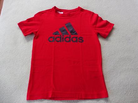 Červené tričko adidas 128, adidas,128