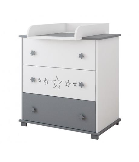 Komoda color s 3 zásuvkami - stars,