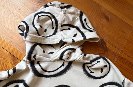 Smajlikova krasna mikina top stav, h&m,158