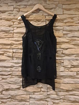 Elegantný čierny top guess, guess,xs