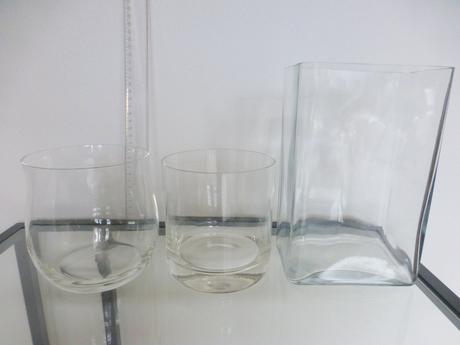 Sklenené vázy/nádoby na dekorácie,