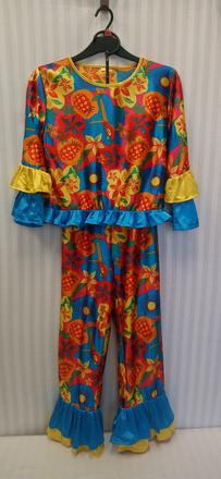 2 dielny kostým hippieska v kvetoch, s,