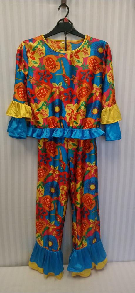 2 dielny kostým hippieska v kvetoch, s,