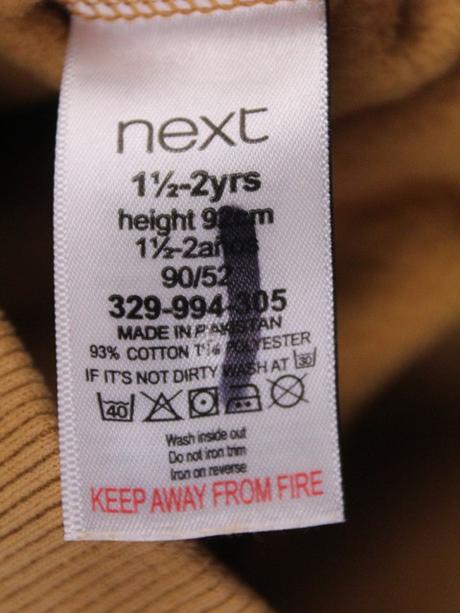 Mikina okrovej farby next veľ. 1,2-2 r., next,92