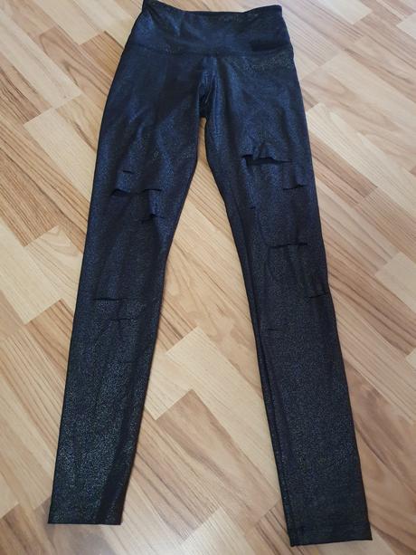 Victoria's secret roztrhané legíny trblietavé, xs