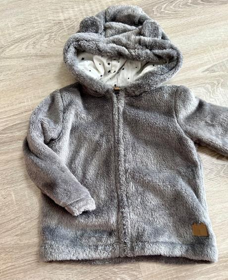 Huňatá mikina medvedík 86/92, f&f,92