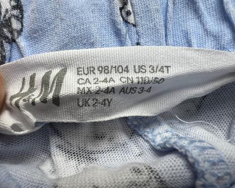 Bavlnené kraťase, h&m,98