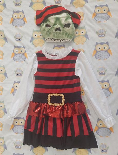 Zombie pirátka komplet kostým veľ.110-116,