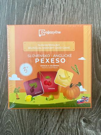 Slovensko-anglicke pexeso ovocie a zelenina,